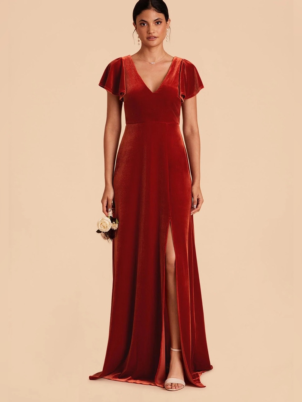 Velvet bridesmaid dress